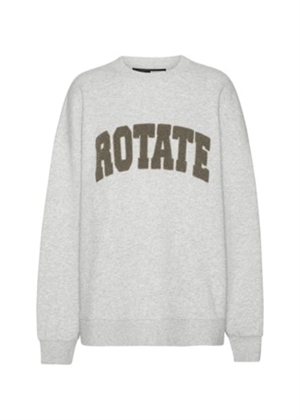 Iris heavy crewneck sweat Light Grey Melange ROTATE SUNDAY